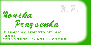 monika prazsenka business card